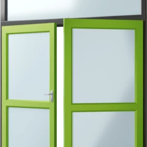 Dubbele deur met borstwering en bovenlicht