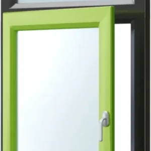 Draaikiep- met vast bovenlicht kozijn