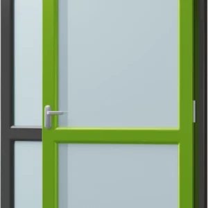 Deur met borstwering en zijlicht