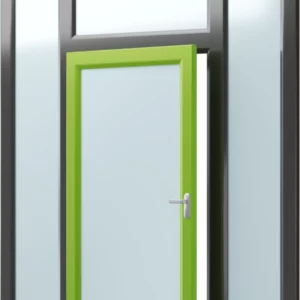 Deur met dubbel zij- en bovenlicht