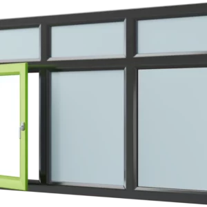 Draaikiep- vast- vastraam kozijn met vast- vast- vast bovenlicht