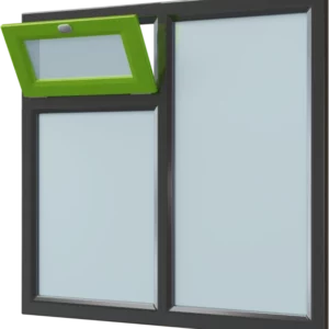 Vast- vast raamkozijn met kiepbovenlicht